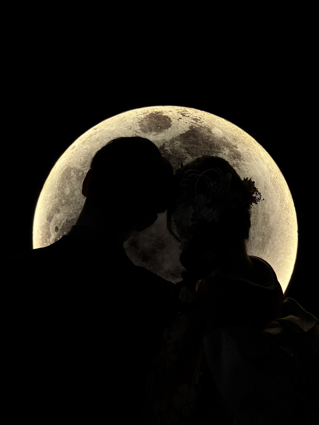 月のシルエット